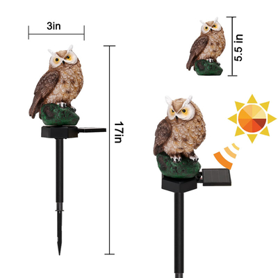 Outdoor Waterproof Solar Powered Garden Lights Owl Garden Decor Owl Shape Environmental-frendly Solar Garden Lights