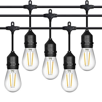 Powerd High Quality Solar e27 s14 Waterproof Garden Light Hanging 48 Feet Solar String Outdoor Lights
