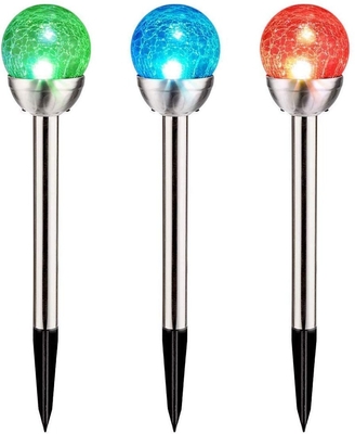 Garden Lights 2 PACKS Outdoor Waterproof Glass Slit Glass Ball Light Solar Garden Lawn Light Lamp for Garden, Lawn,